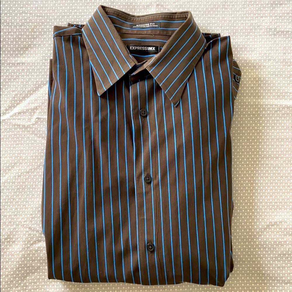 Express men’s long sleeve modern fit dress shirt